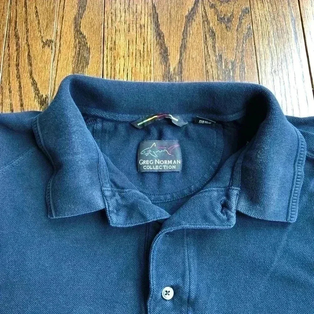 Greg Norman Collection Men’s L Navy Blue Embroidered Polo Shirt - Picture 2 of 9